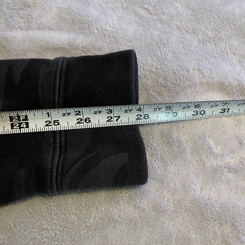 Hollister Mens Camo Hoodie Black Gray Camouflage Logo Graphic Pullover Size M - Picture 9 of 13